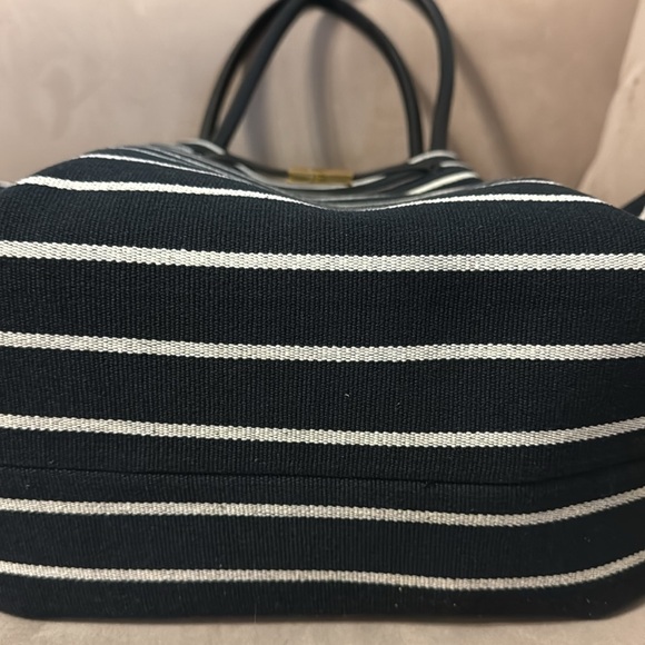 Demellier New York tote in black and white canvas - Picture 9 of 12